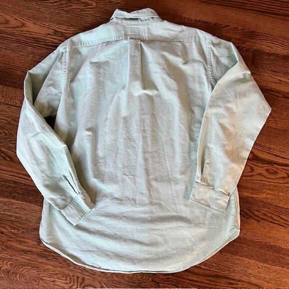 Polo Ralph Lauren Green Oxford Button Down Shirt Mens L Classic Fit Flesh Pony - Picture 2 of 7